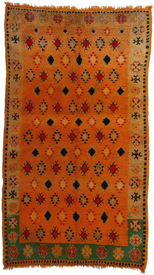 5 x 9 Vintage Orange Boujad Moroccan Rug 20173