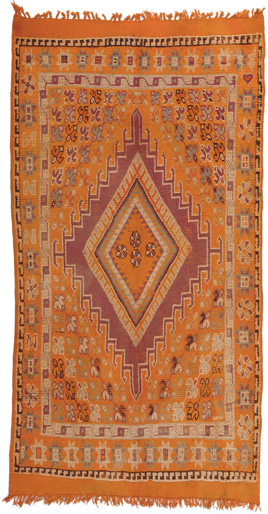 6 x 10 Vintage Orange Taznakht Moroccan Rug 20229