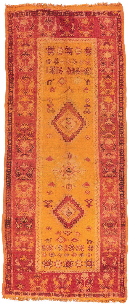 6 x 13 Vintage Orange Taznakht Moroccan Rug 20206