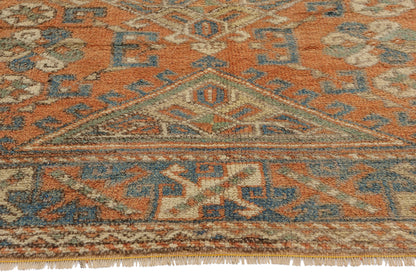 4 x 6 Vintage Orange Turkish Oushak Rug 53899