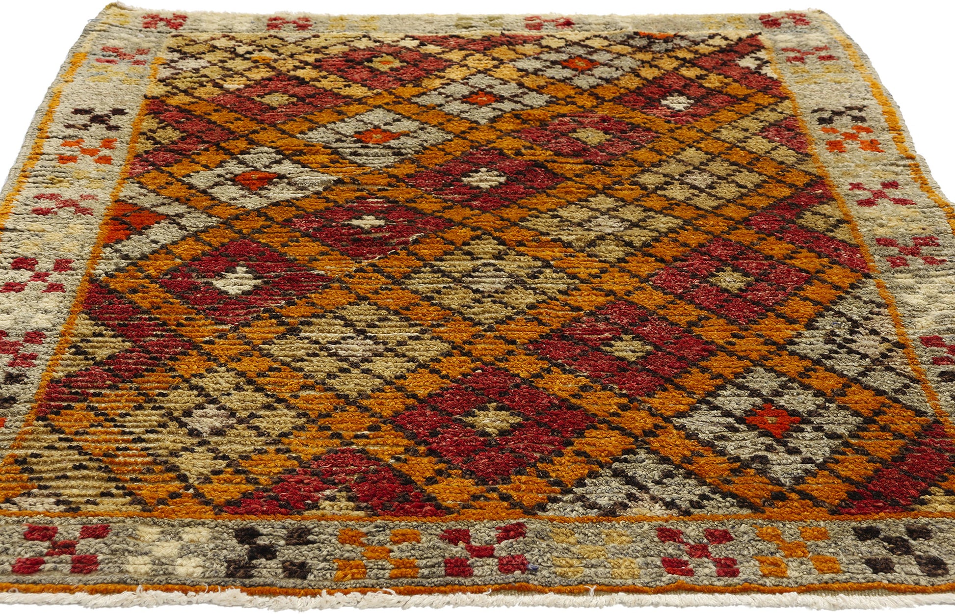 3 x 5 Vintage Turkish Oushak Rug 53924