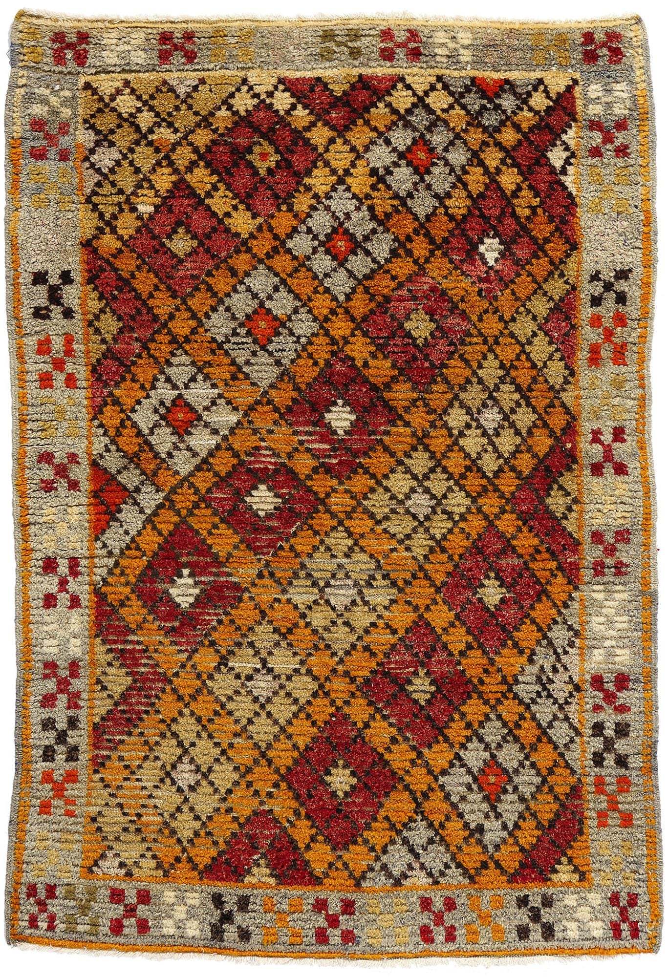 3 x 5 Vintage Turkish Oushak Rug 53924