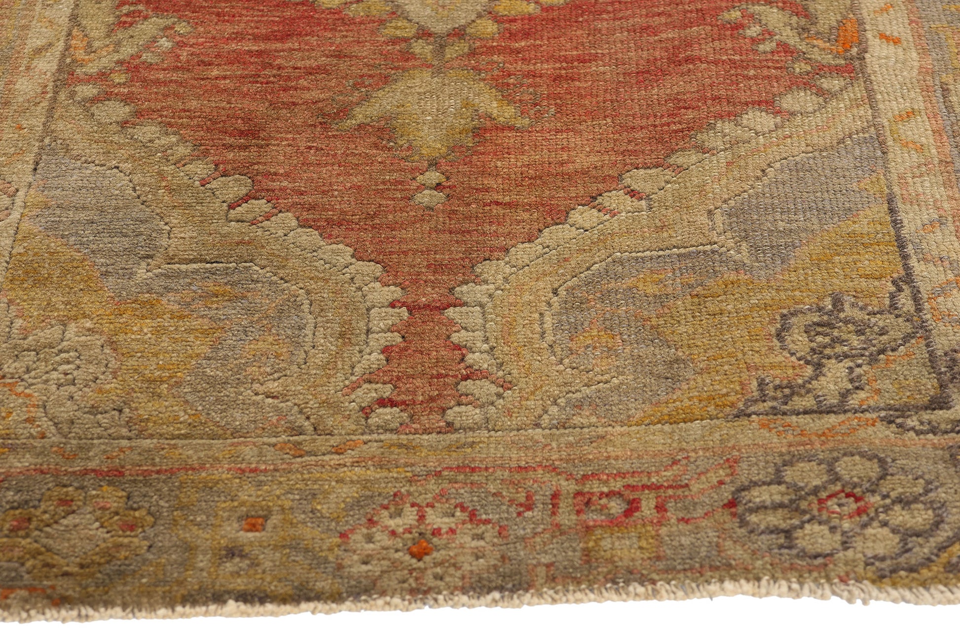 3 x 6 Vintage Turkish Oushak Rug 51084