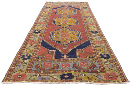 3 x 9 Vintage Turkish Oushak Rug 52401