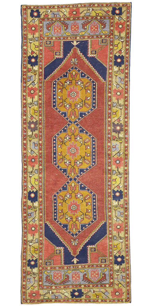 3 x 9 Vintage Turkish Oushak Rug 52401