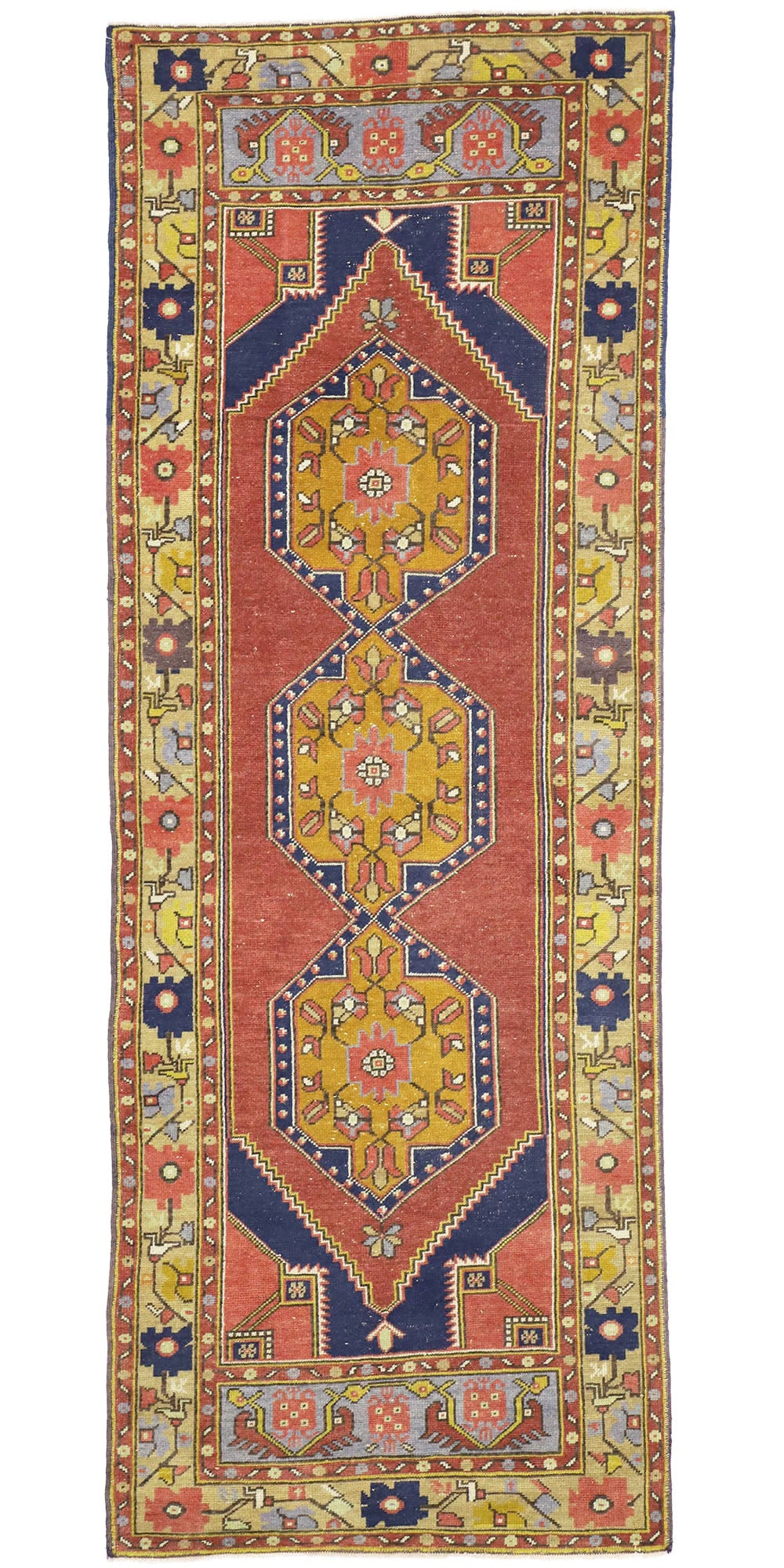 3 x 9 Vintage Turkish Oushak Rug 52401