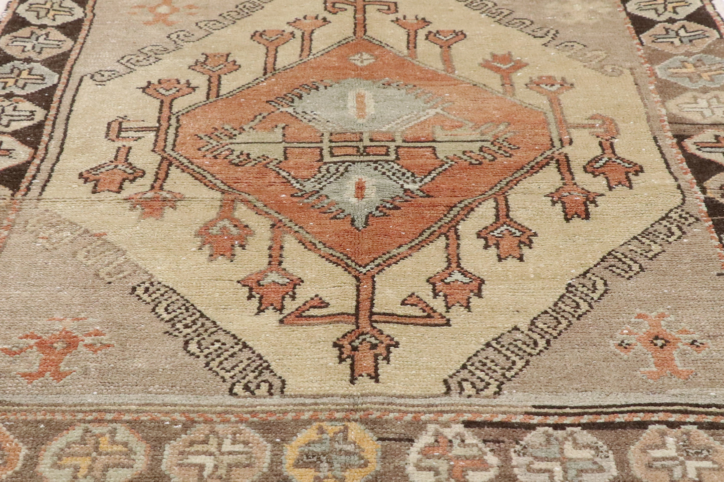 4 x 12 Vintage Turkish Oushak Rug 52711