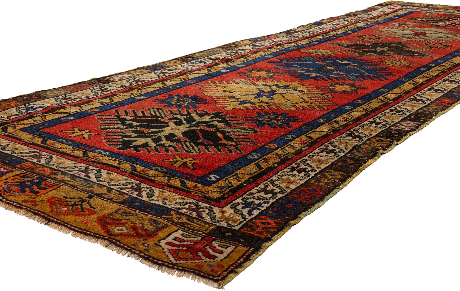 4 x 12 Vintage Turkish Oushak Rug 53881