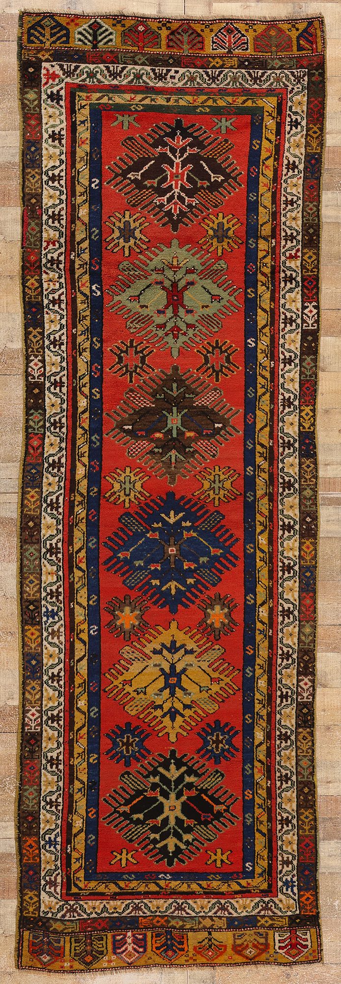 4 x 12 Vintage Turkish Oushak Rug 53881