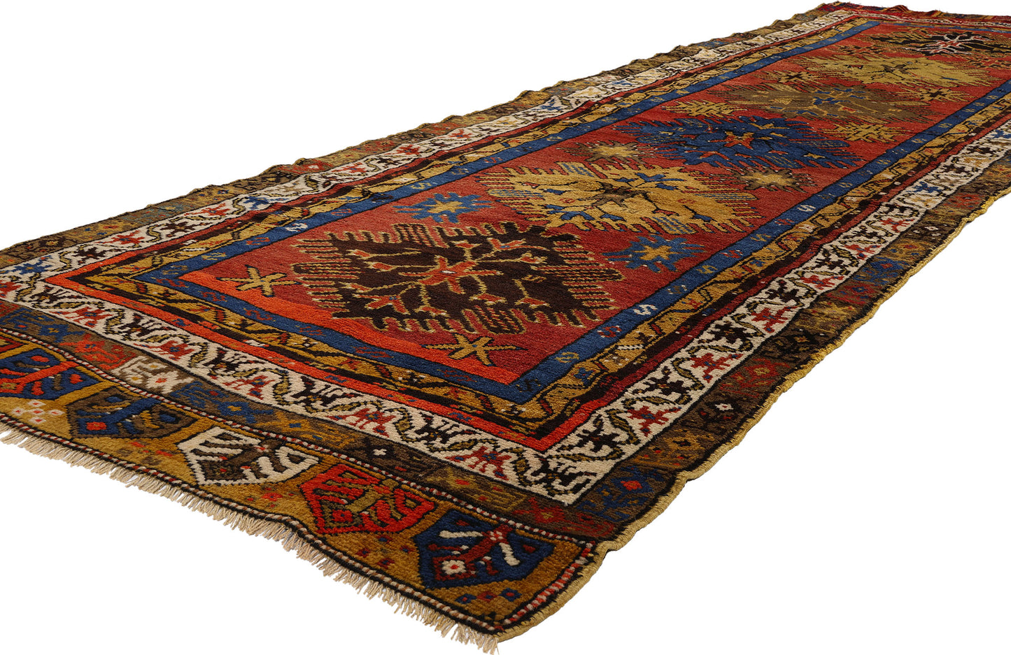 4 x 12 Vintage Turkish Oushak Rug 53882