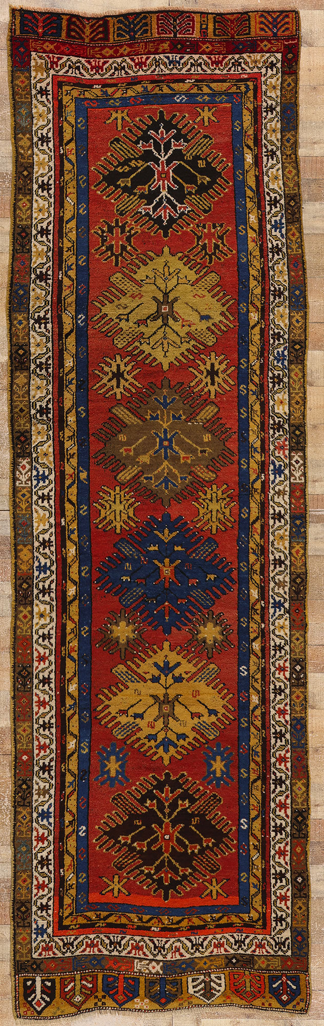 4 x 12 Vintage Turkish Oushak Rug 53882