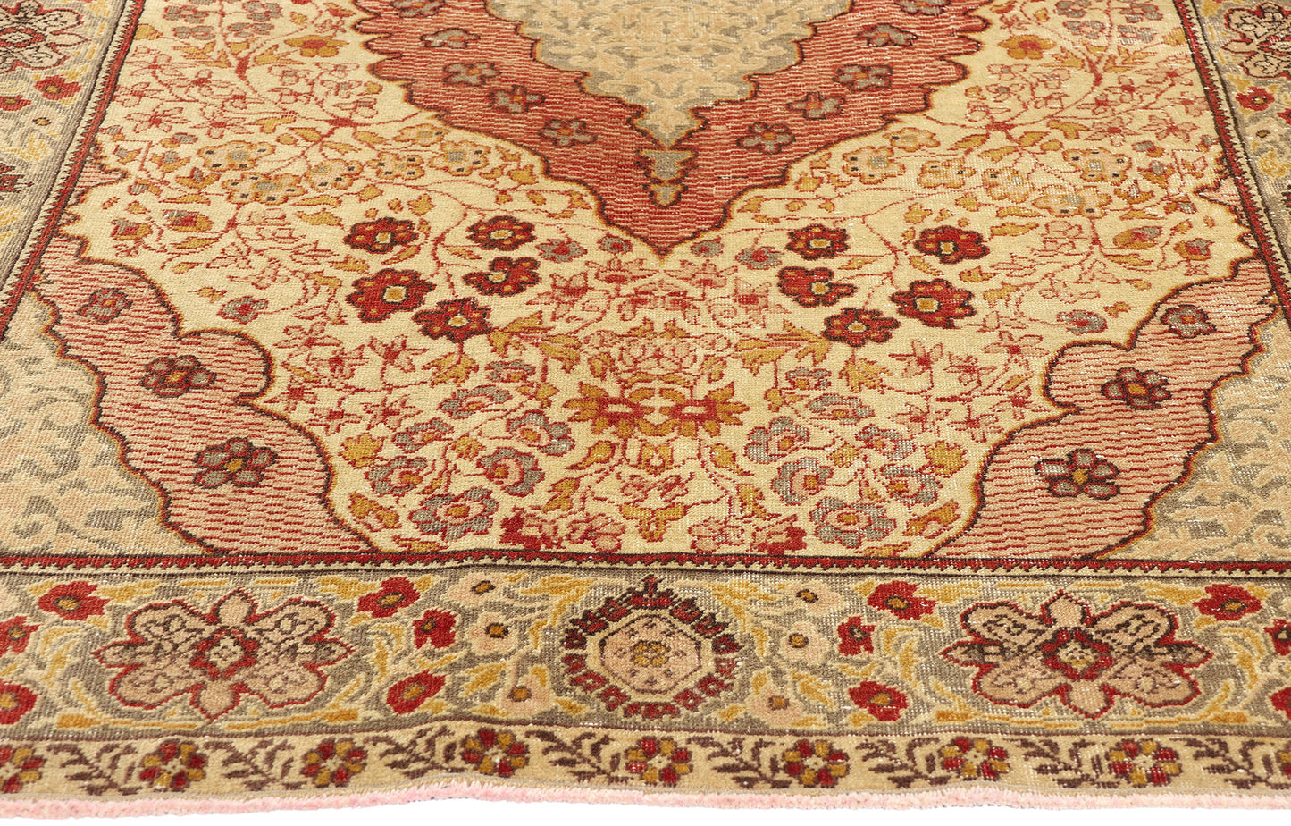 4 x 7 Vintage Turkish Oushak Rug 52072