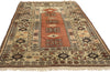 4 x 7 Vintage Turkish Oushak Prayer Rug 78217