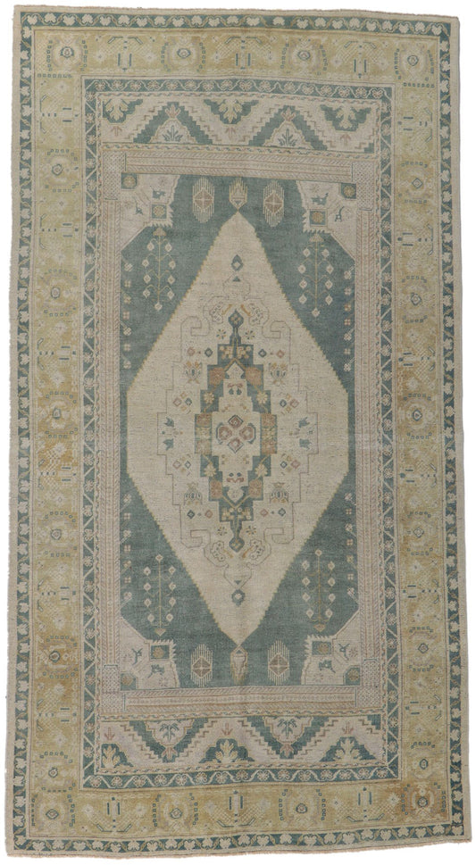 5 x 10 Vintage Turkish Oushak Rug 53671