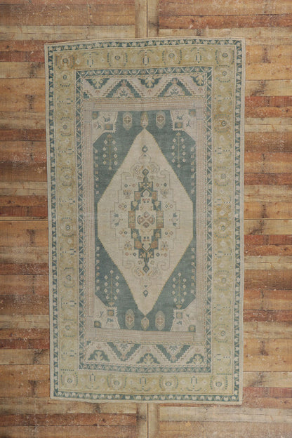 5 x 10 Vintage Turkish Oushak Rug 53671