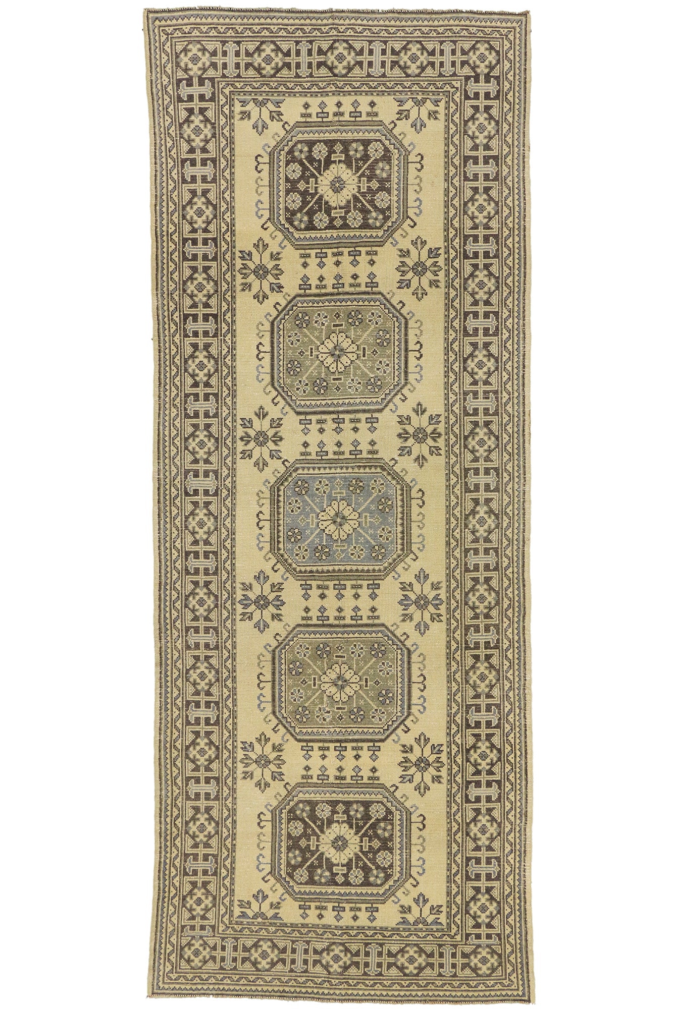 5 x 12 Vintage Turkish Oushak Rug 50920
