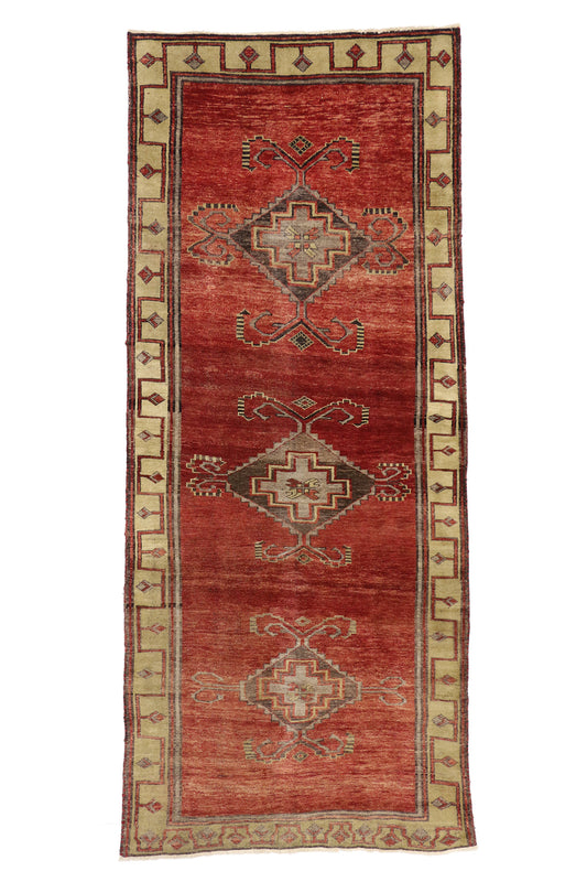 5 x 12 Vintage Red Turkish Oushak Rug 51134