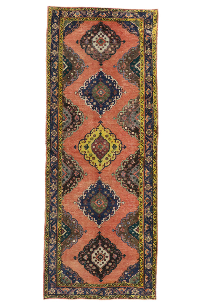 5 x 13 Vintage Turkish Oushak Rug 51790