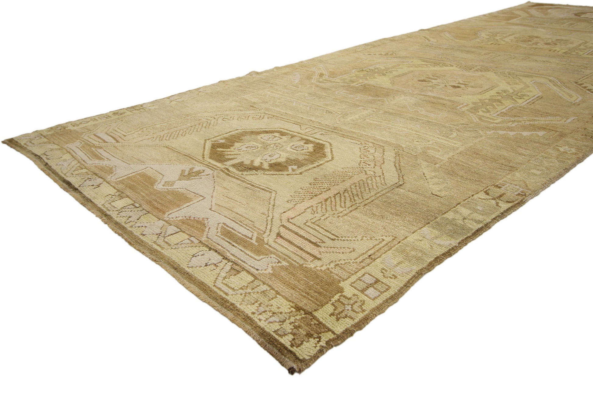 5 x 15 Vintage Turkish Oushak Rug 50582