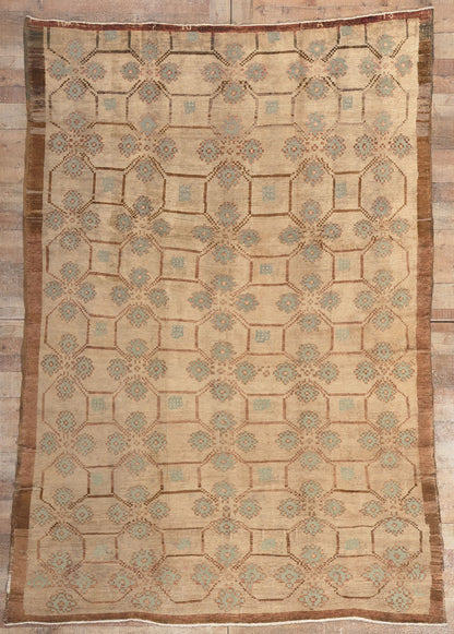 7 x 10 Vintage Turkish Oushak Rug 50563
