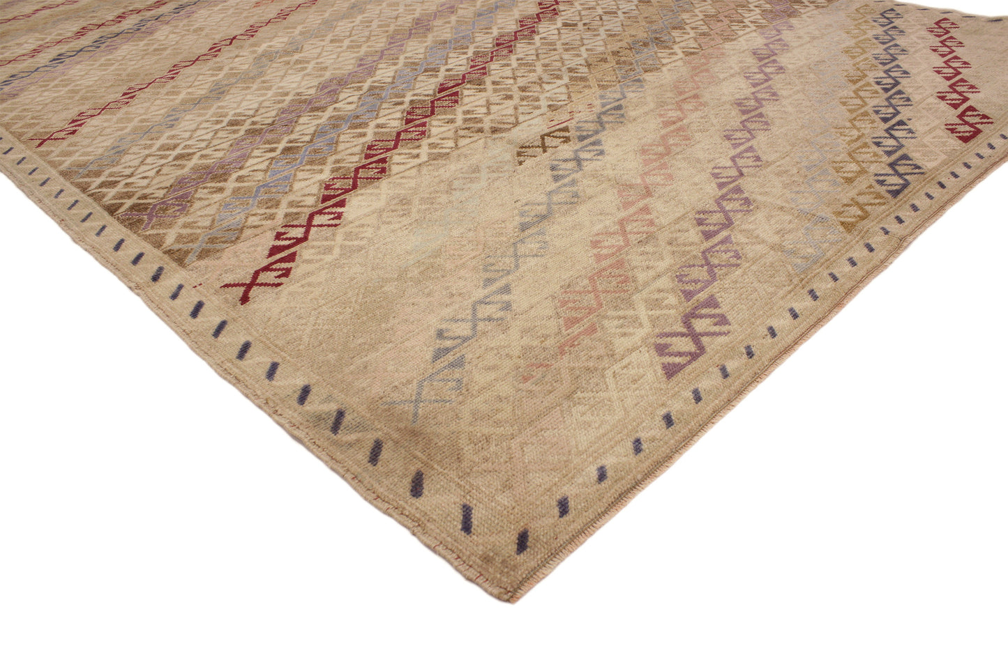 7 x 10 Vintage Turkish Oushak Rug 52176