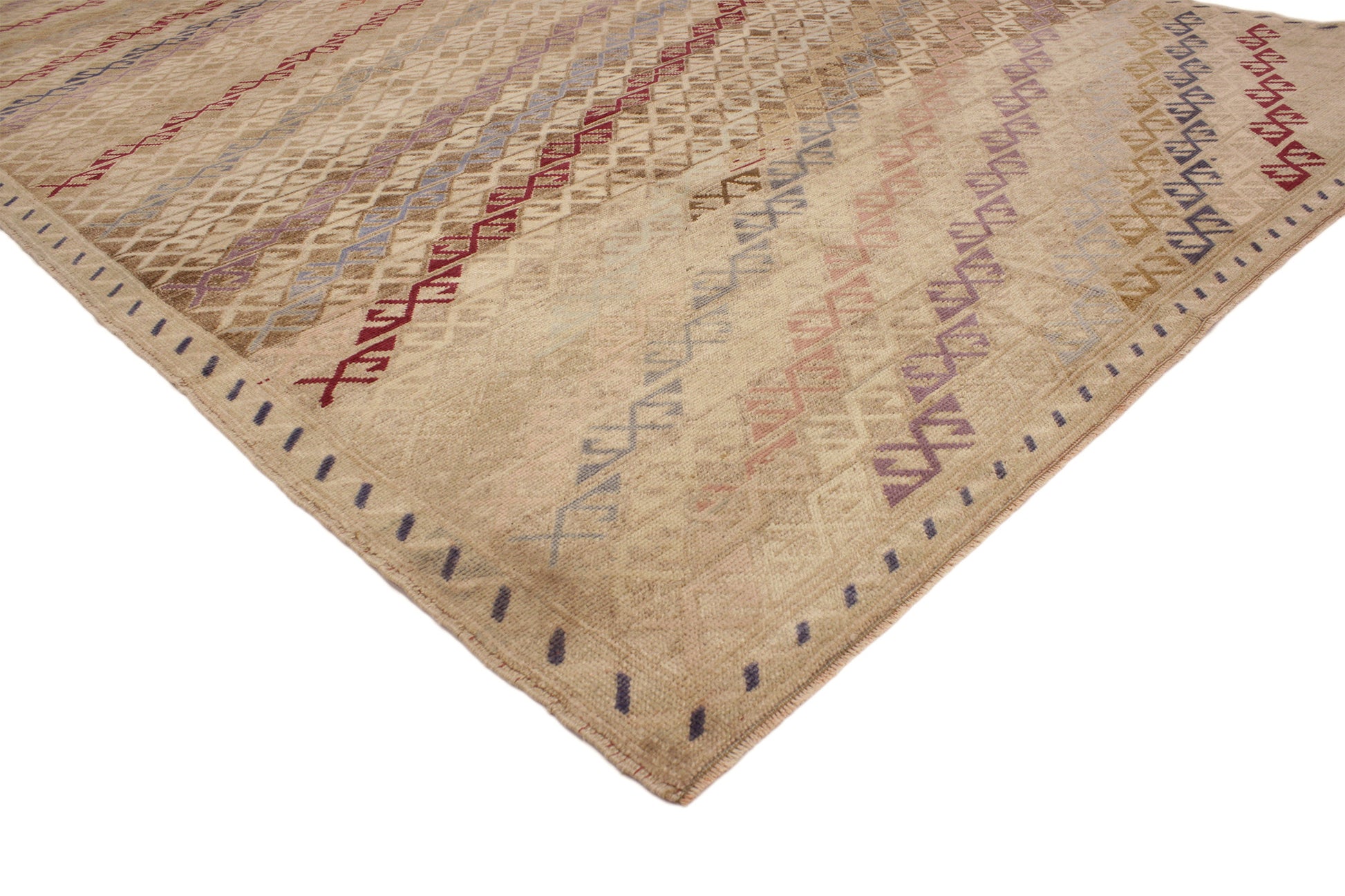 7 x 10 Vintage Turkish Oushak Rug 52176
