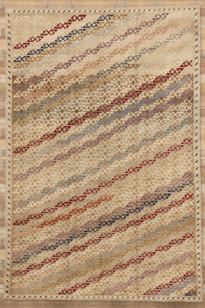 7 x 10 Vintage Turkish Oushak Rug 52176