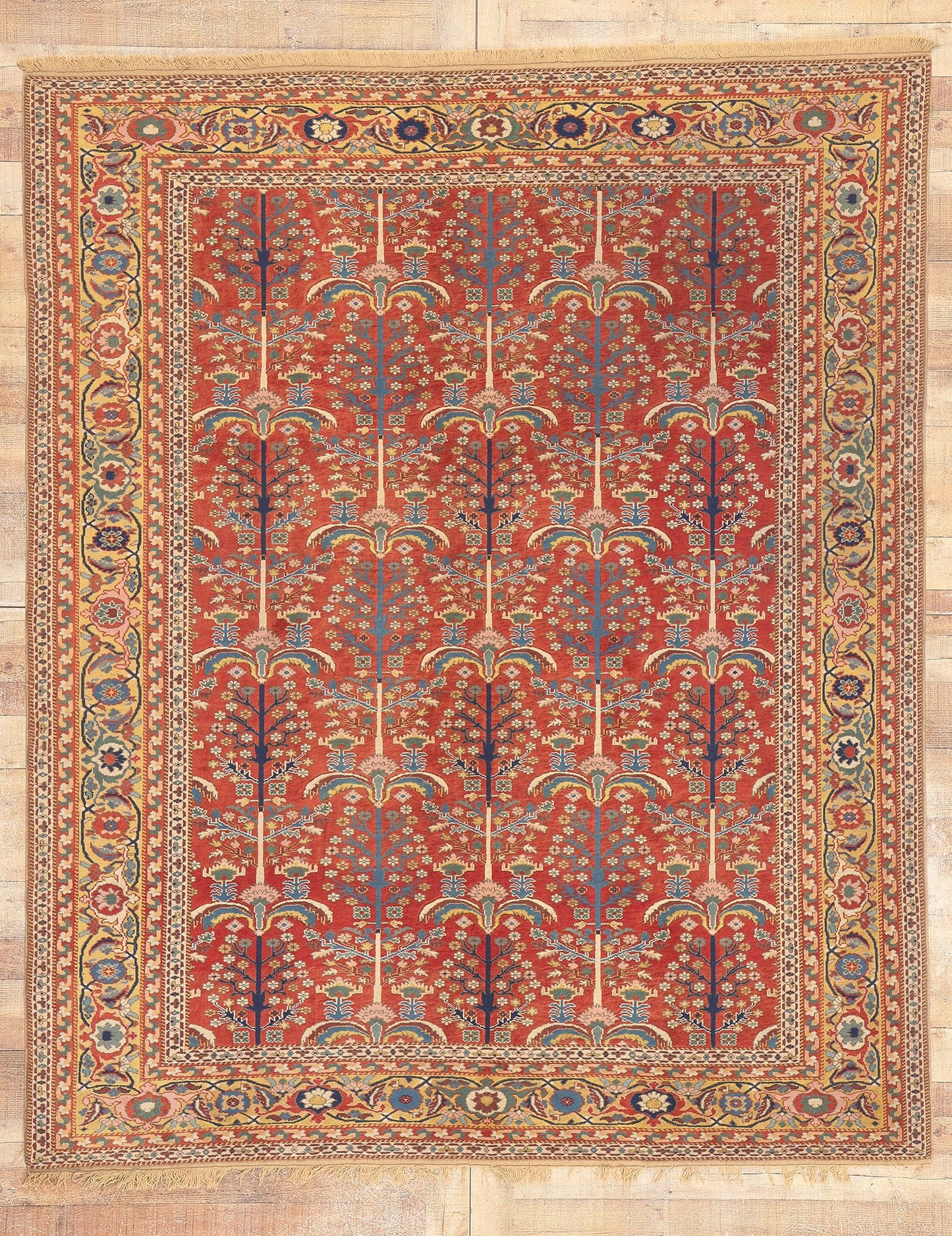 7 x 9 Vintage Turkish Oushak Rug 77005