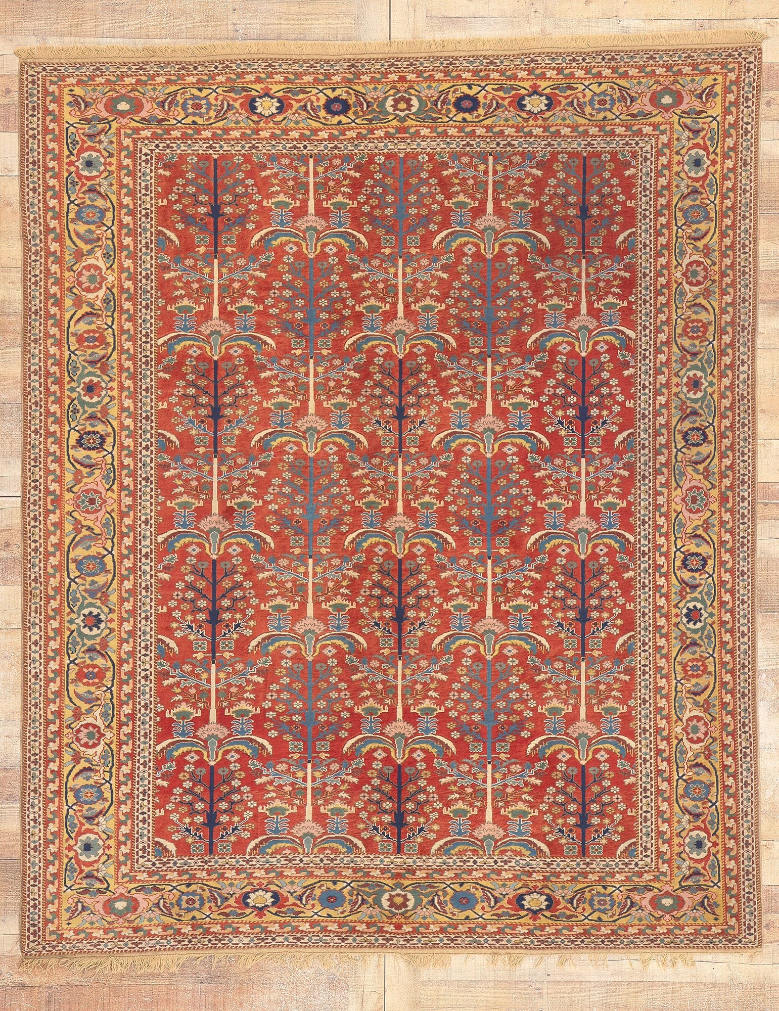 7 x 9 Vintage Turkish Oushak Rug 77005