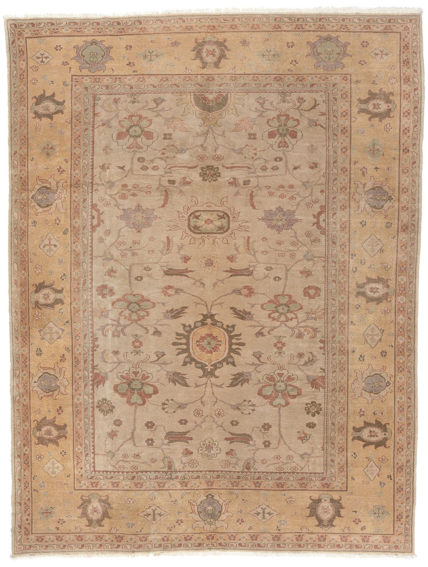 8 x 10 Vintage Turkish Oushak Rug 78674