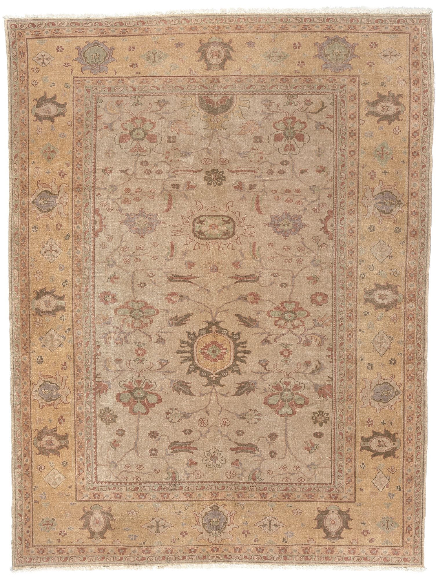 8 x 10 Vintage Turkish Oushak Rug 78674