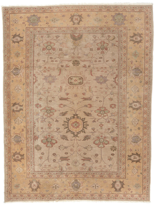 8 x 10 Vintage Turkish Oushak Rug 78674
