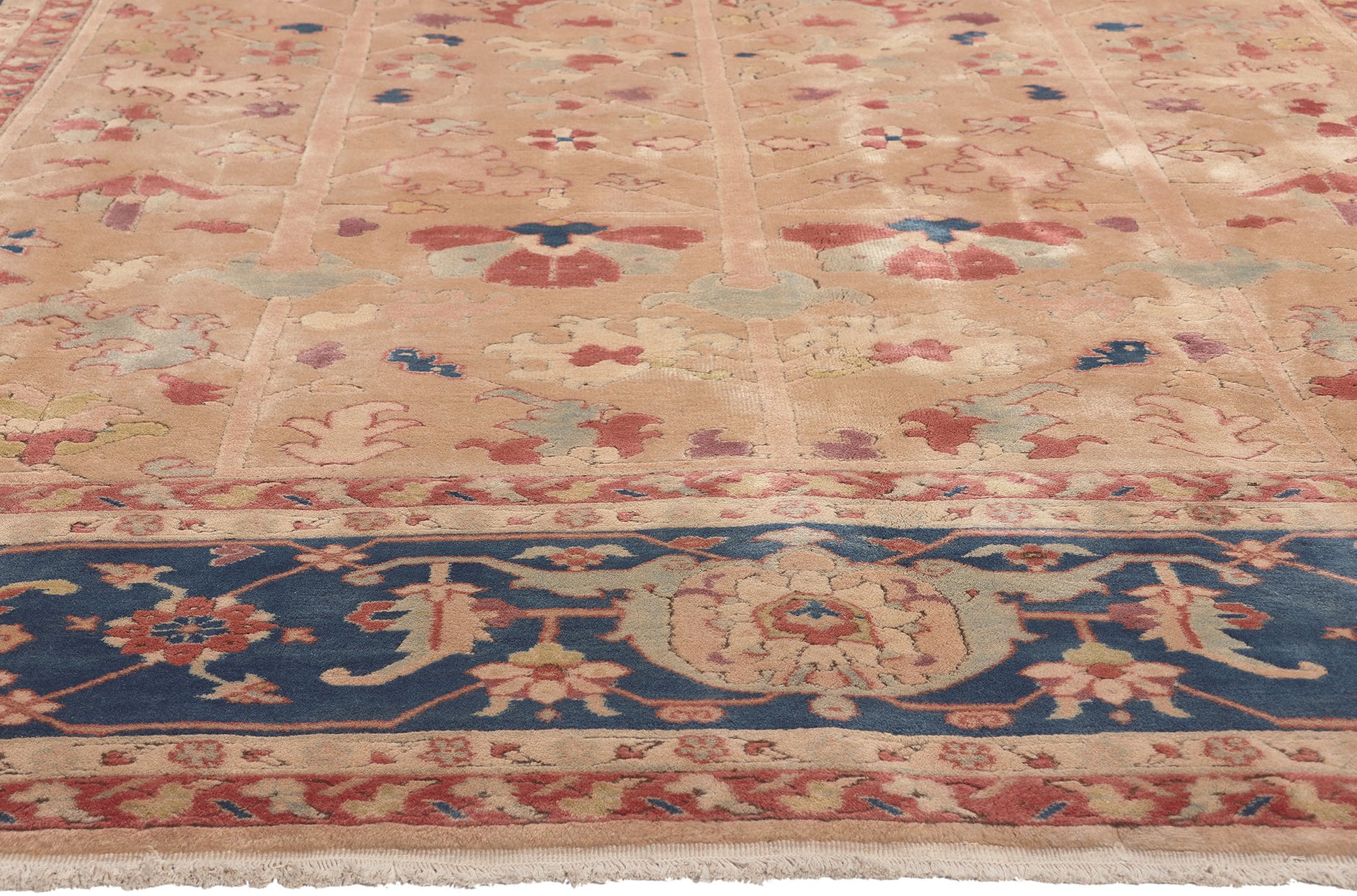 9 x 13 Vintage Turkish Oushak Rug 74185