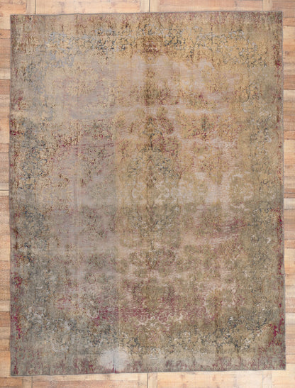 10 x 13 Vintage Turkish Overdyed Rug 60724