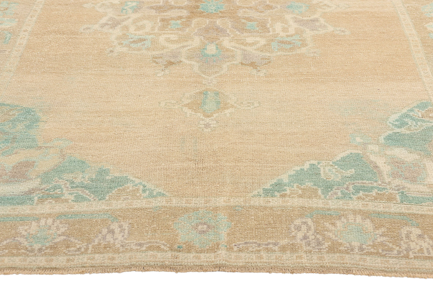 5 x 8 Vintage Pastel Turkish Oushak Rug 52957