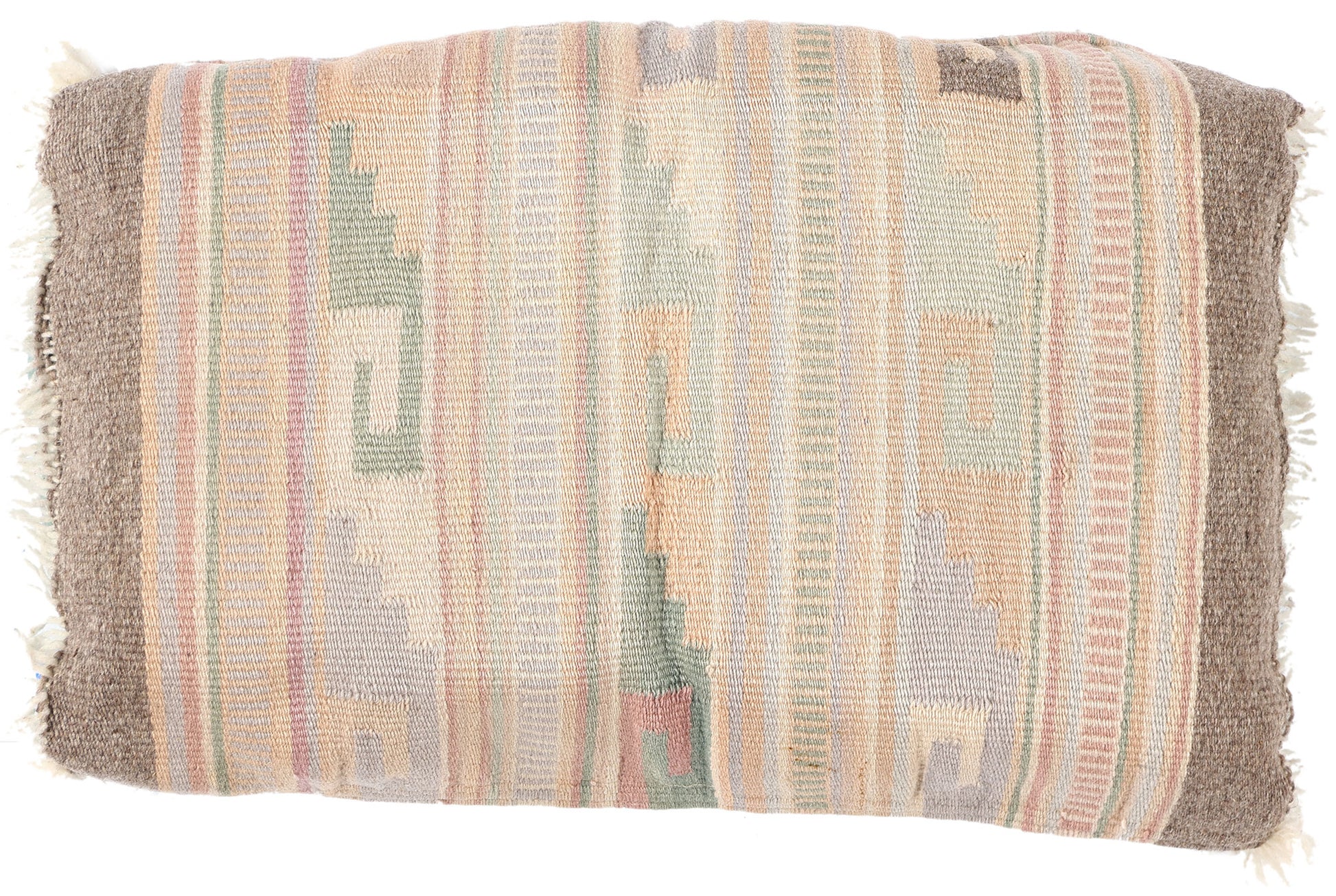 1 x 2 Vintage Pastel Tribal Kilim Pillow 78806