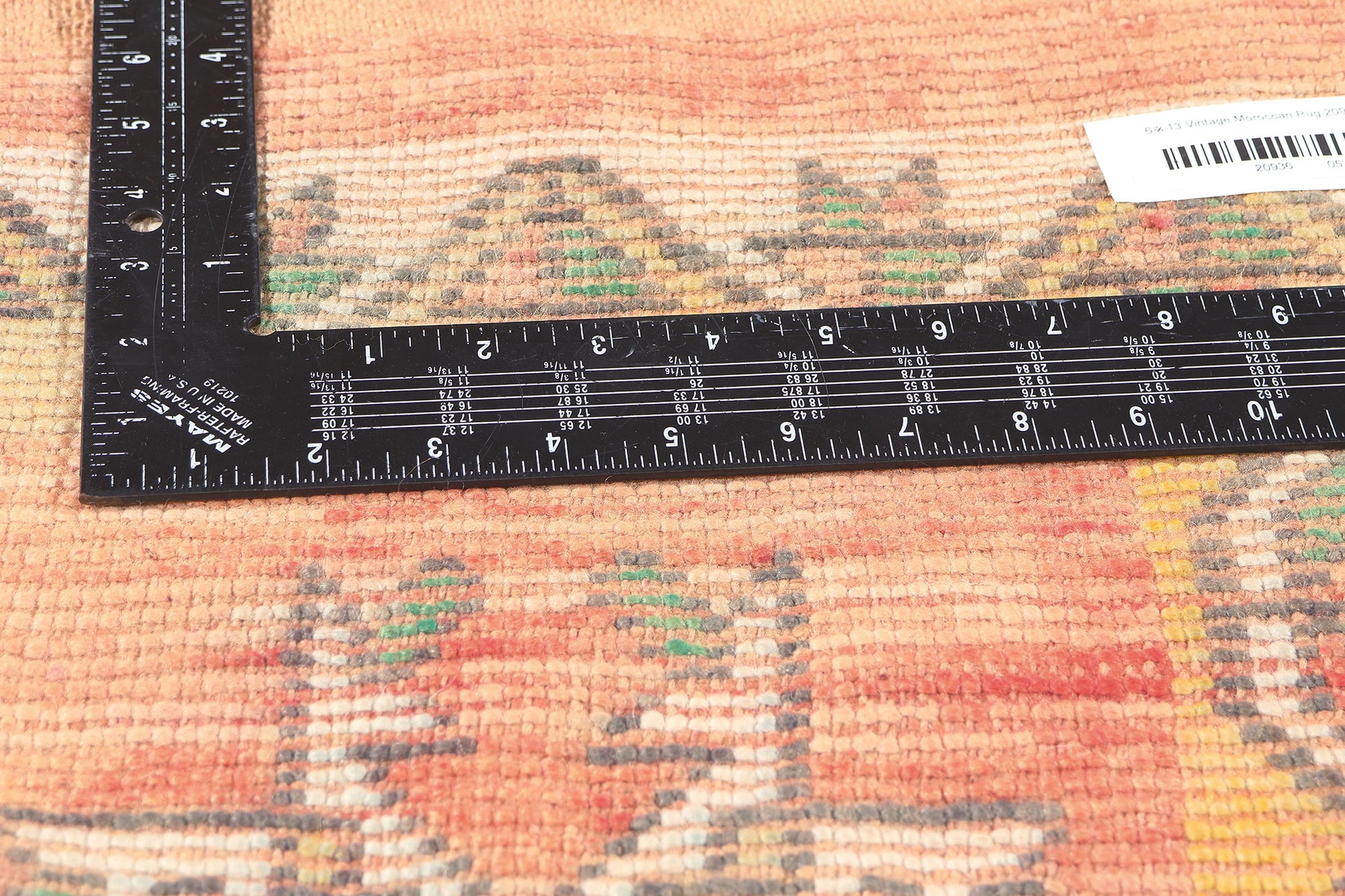 6 x 13 Vintage Peach Boujad Moroccan Rug 20936
