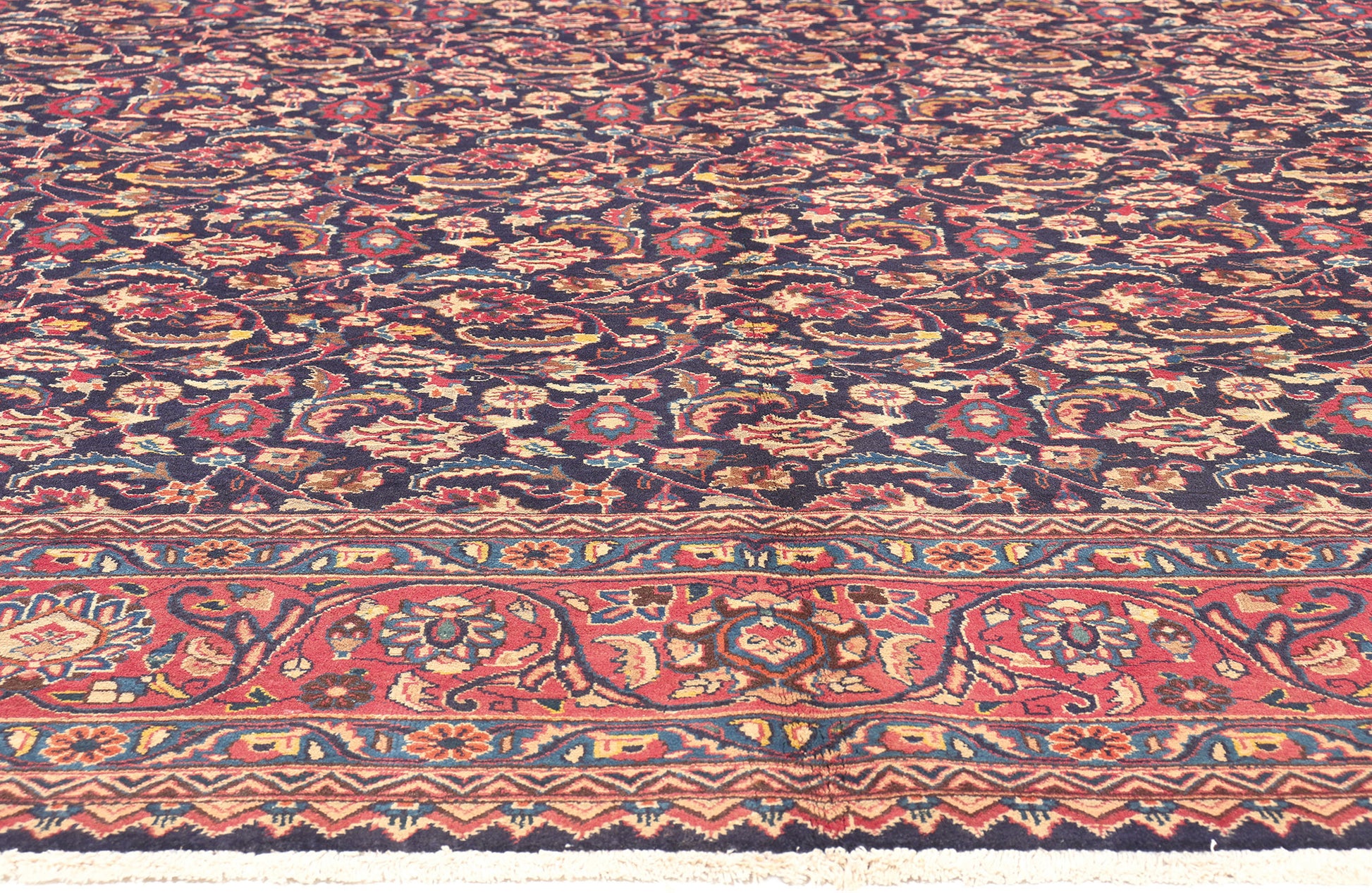 10 x 13 Vintage Persian Mashhad Rug 75592