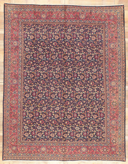 10 x 13 Vintage Persian Mashhad Rug 75592