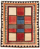 4 x 5 Vintage Persian Lori Checkerboard Rug 78863
