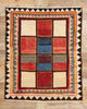 4 x 5 Vintage Persian Lori Checkerboard Rug 78863