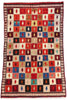 4 x 6 Vintage Persian Lori Checkerboard Rug 78858
