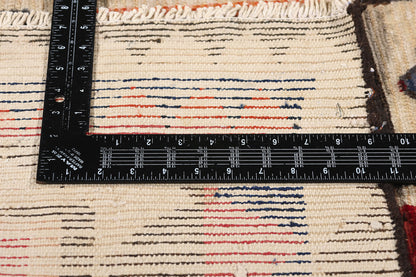 4 x 6 Vintage Persian Lori Checkerboard Rug 78874