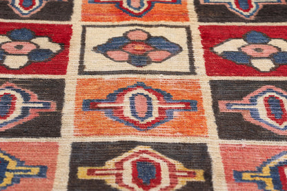 4 x 6 Vintage Persian Lori Checkerboard Rug 78874