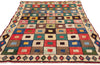 4 x 6 Vintage Persian Lori Checkerboard Rug 78892