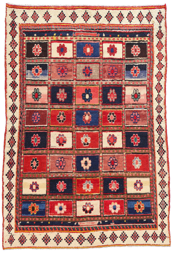 5 x 7 Vintage Persian Lori Checkerboard Rug 78860