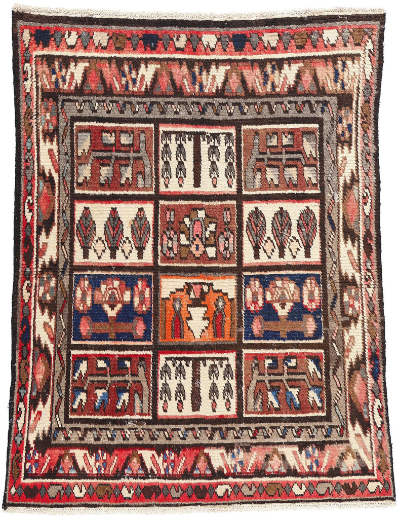 5 x 6 Vintage Persian Lori Checkerboard Rug 78890