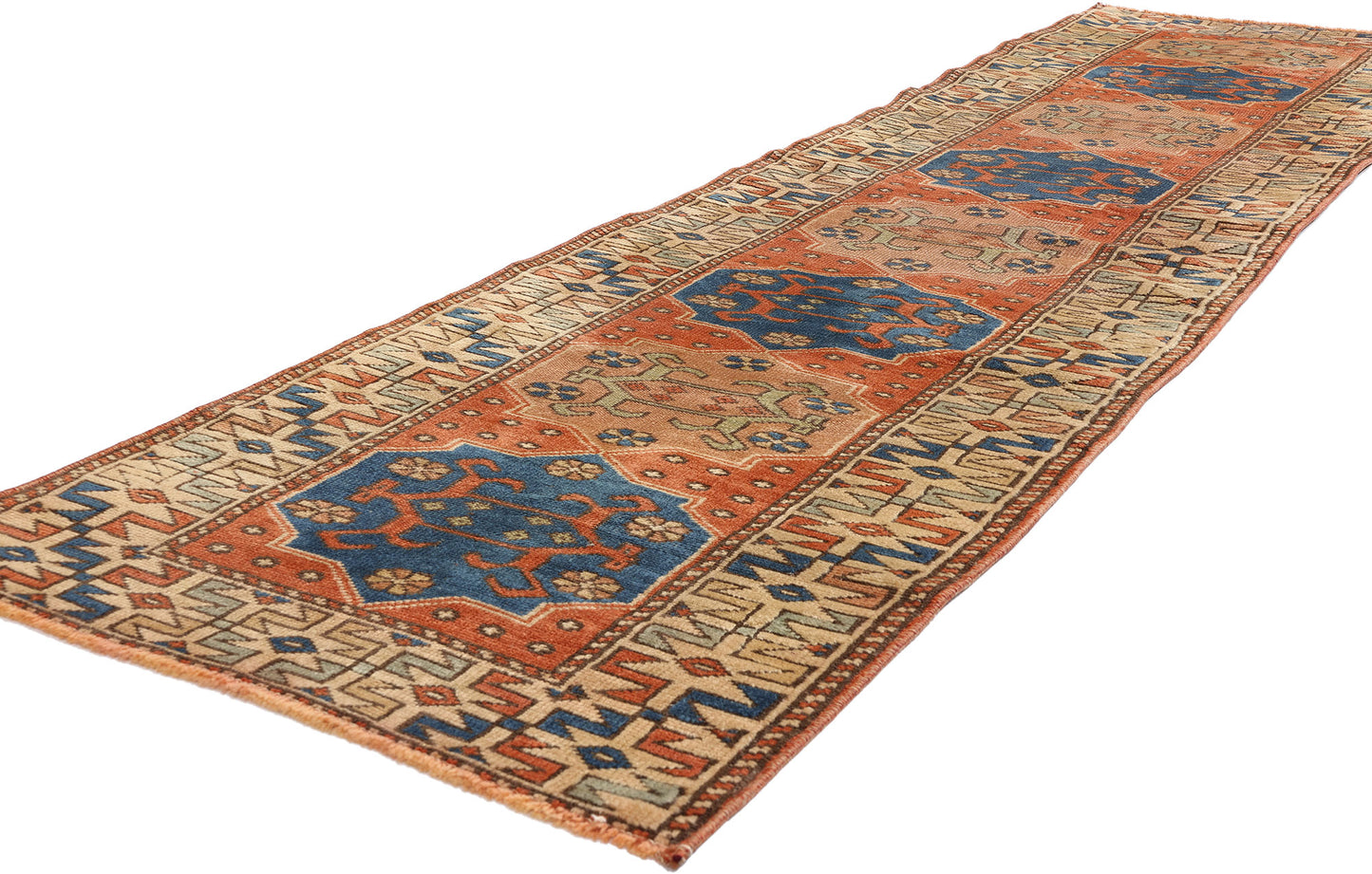 2 x 8 Vintage Persian Hamadan Rug 53943