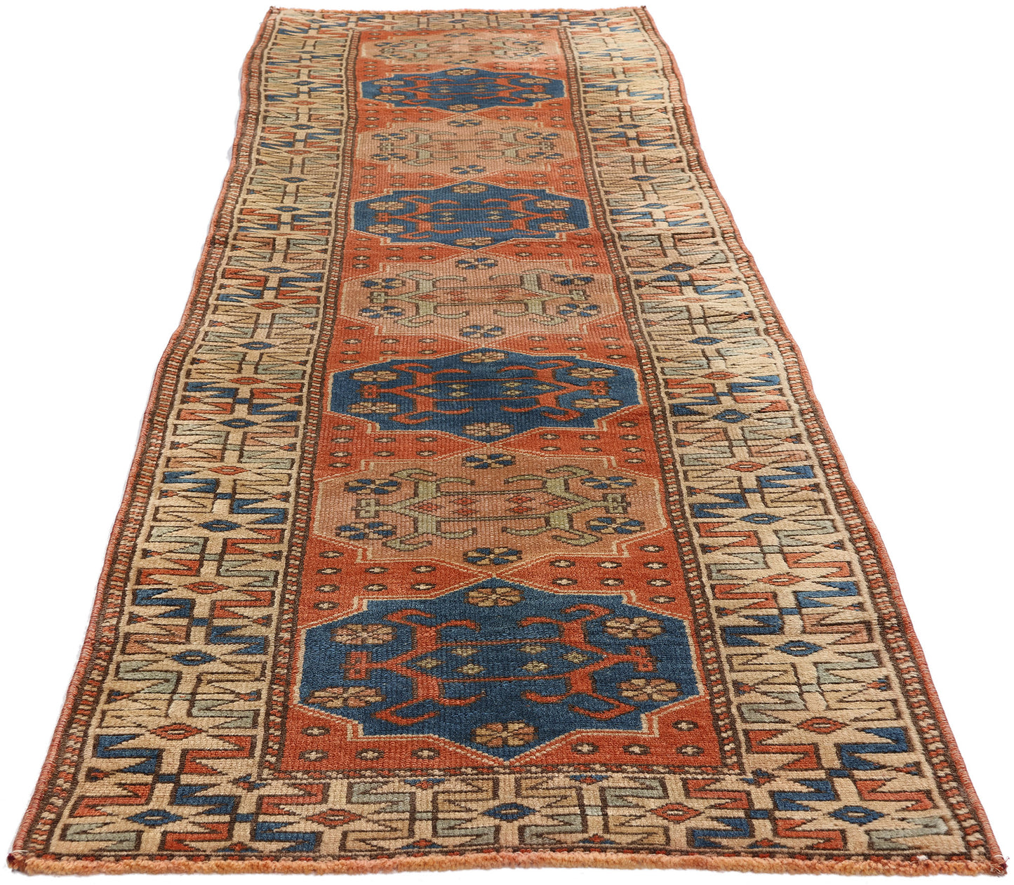 2 x 8 Vintage Persian Hamadan Rug 53943