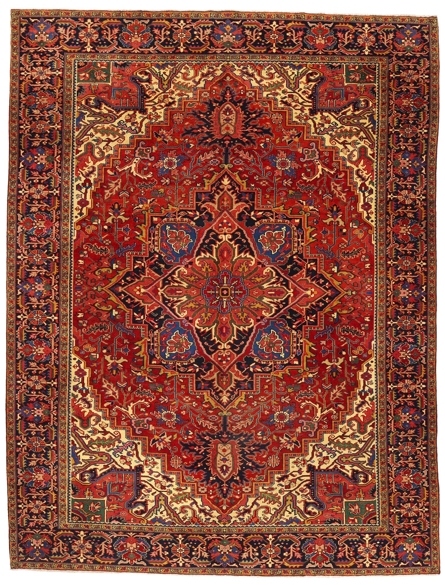 10 x 13 Vintage Persian Heriz Rug 81069